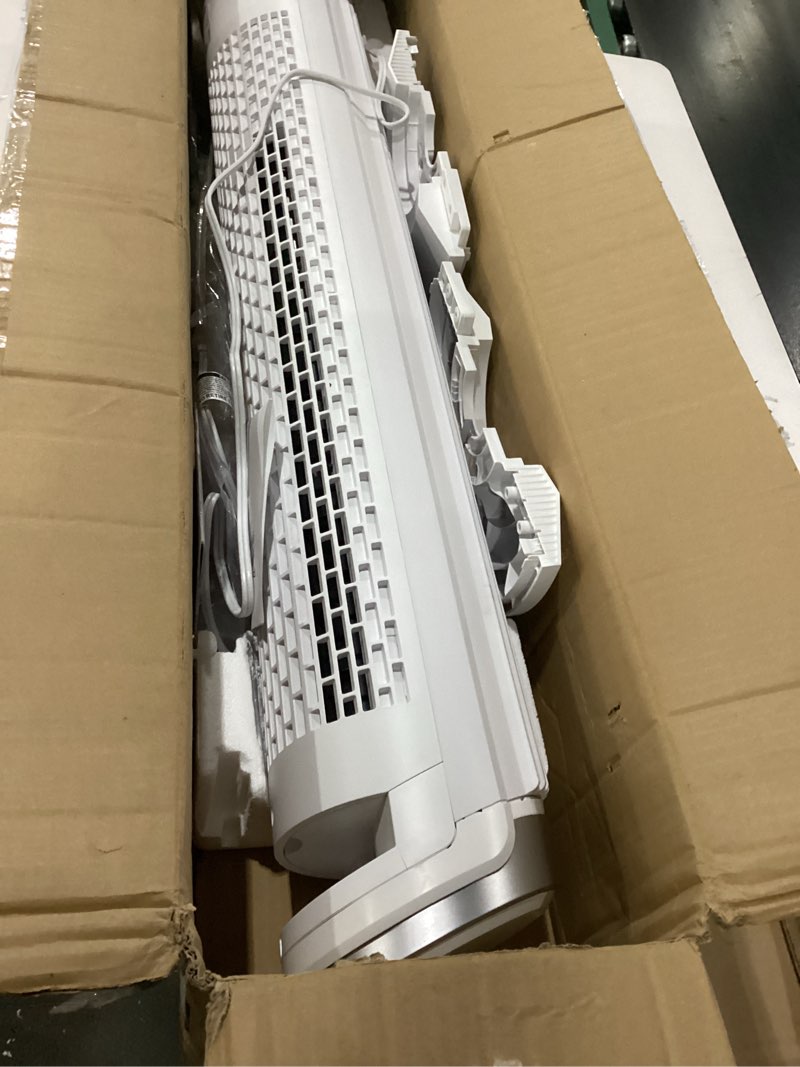 Condition photo showing Good Condition for dreo smart tower fan for bedroom, standing fans for indoors, 90° oscillating, 26ft/s velocity quiet floor fan with remote, 12h timer, voice control fans for indoors, compatible with alexa white