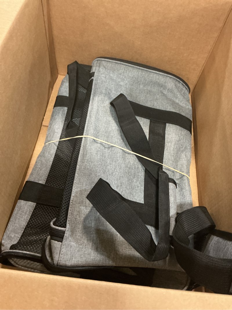 Condition photo showing Good Condition for Cat Carrying Case - Pet Carrier Airline Approved, Protable and Breathable Pet Travel Carrier Removable Fleece Pad, Collapsible Cat Carrier Dog Carrier for Medium Cats Small Cats Dogs (X-L Grey&Black) 20.0"L x 13.0"W x 13.0"H grey&black