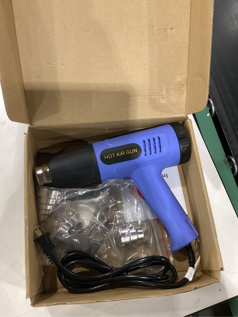 Condition photo showing Good Condition for Heat Gun Kit 572 & 1112? Variable Temperature Control 4 Nozzles Heavy Duty Fast Heating Hot Air Gun Overload Protection, For Crafting, Shrink Tubing, Vinyl Wrap, Shrink Wrap,5Ft Power Cord