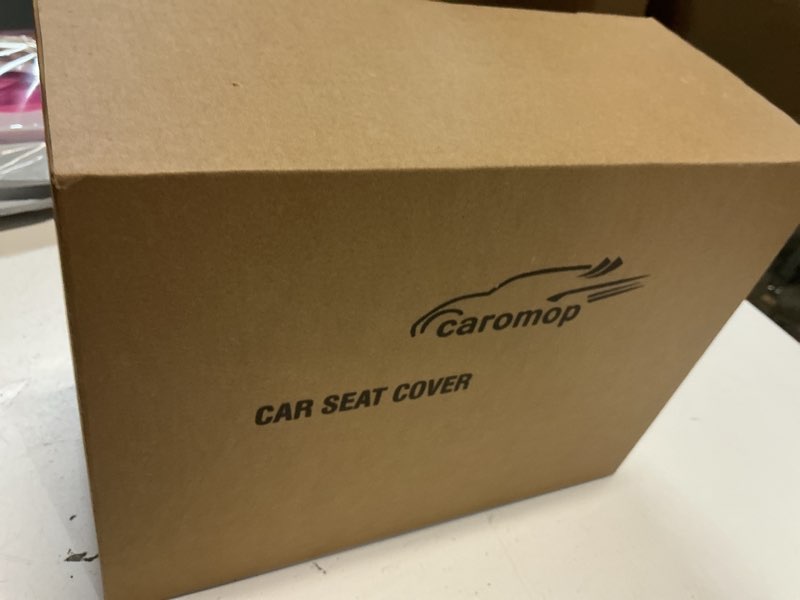 Condition photo showing New/Like New for CAROMOP Car Seat Covers Premium 3D Air Mesh Cloth Full Set Washable and Breathable Automotive Vehicle Seat Covers for Cars Interior, Universal Fit for Cars, Sedans, Trucks, SUVs (Black/Blue) Black/Blue Cloth Full Set