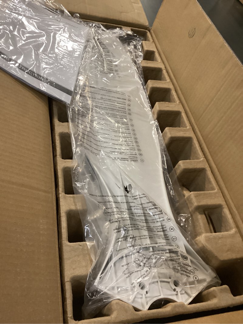 Condition photo showing Good Condition for 52 inch 6 speed high cfm quiet dc motor modern ceiling fan with lights remote control, 3 blade white gold indoor bedroom living room ceiling fan