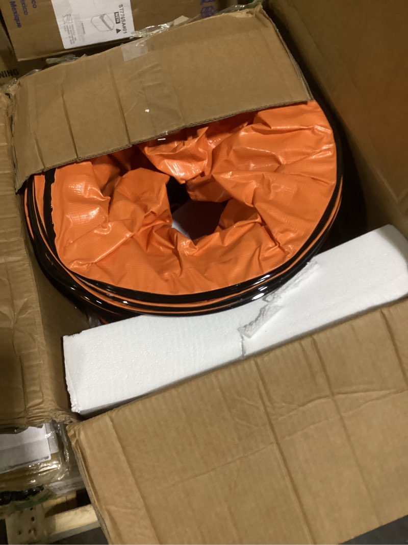 Condition photo showing As Is for VEVOR Air Mover Blower Fan 16 Inch, 2-Speed 5175CFM with 16.4ft Flexible Duct, Industrial Portable Ventilator Blower/Exhaust, Orange 2-Speed, Combo 16 Inch Fan and 16ft Hose