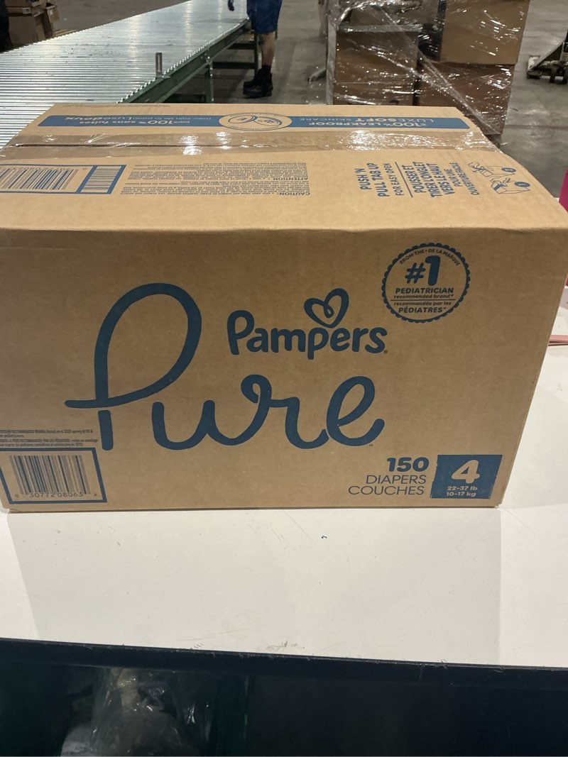 Condition photo showing New/Like New for pampers baby diapers - pure protection - size 4, 150 count, for up to 100% leakproof, premium plant-based skin protection