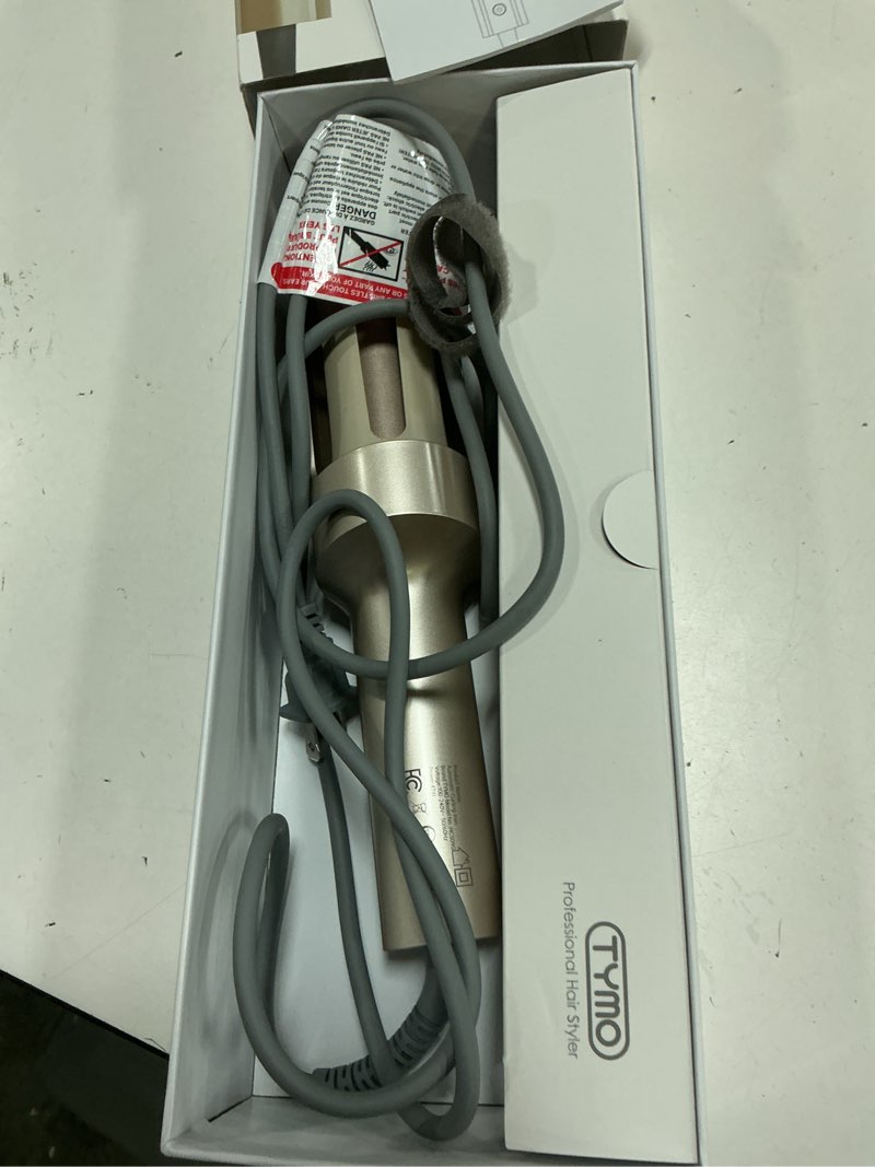 Condition photo showing Good Condition for upgraded automatic rotating curling iron - tymo curlpro plus long barrel curling wand for long hair, ceramic hair curler for women, anti-scald, tangle-free, 600m ionic, dual voltage, gold, 1 inch 1 inch gold
