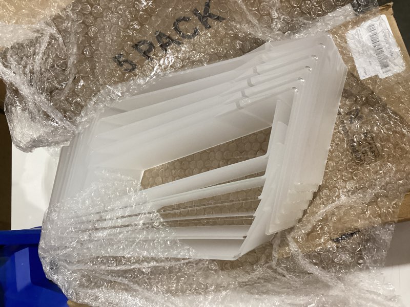 Condition photo showing Good Condition for novabright 12 pack acrylic shoe display stands 4 x 5 x 9 inch clear shoes shelves for high heel, sneaker home shopping mall store display rack