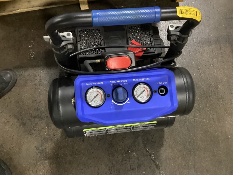 Condition photo showing Good Condition for kobalt quiet tech 4.3-gallon portable electric 150 psi twin stack air compressor
