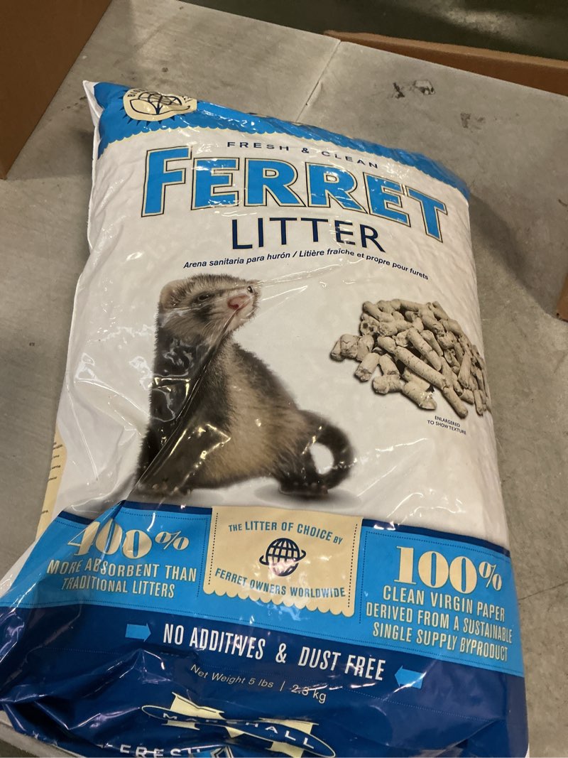 Condition photo showing New/Like New for Marshall Fresh & Clean Ferret Litter – 5 lbs – Superior Absorbency & Odor Control – Dust-Free, Non-Allergenic Paper Pellet Litter for Ferrets & Small Animals