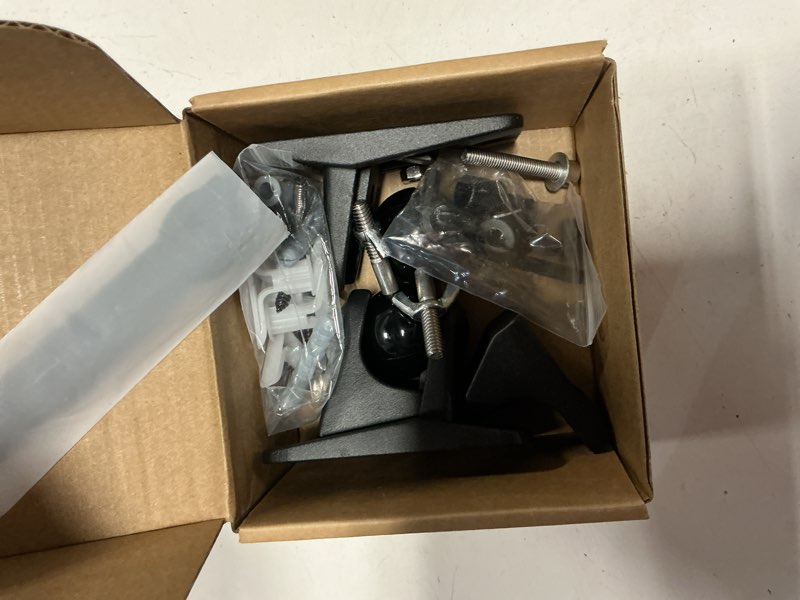 Condition photo showing Good Condition for speaker wall mount with keyhole/1/4-20 threads 4&5mm, universal satellite rear surround sound speaker wall ceiling mount for samsung q990d,jbl,sony,roku and more, 360° adjustable, 11lbs capacity black