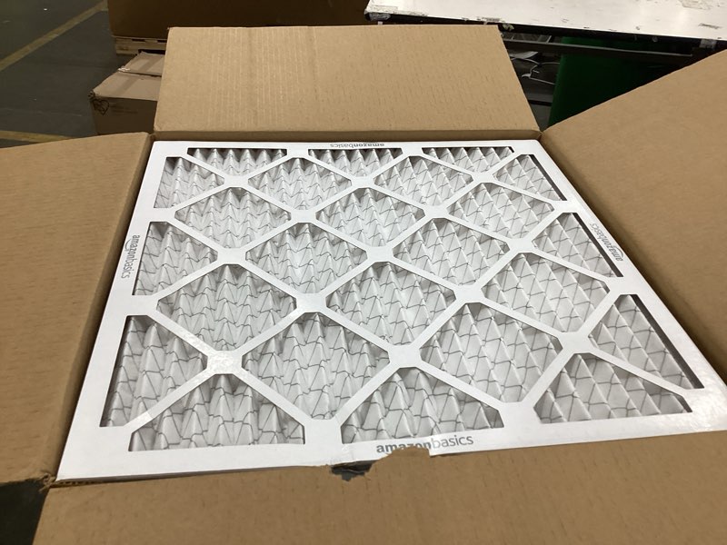 Condition photo showing Good Condition for amazon basics 20x20x1 air filter 6-pack, merv 11 ac furnace filters, dust, pet, allergy control, electrostatic (actual size: 19.75 x 19.75 x .75)