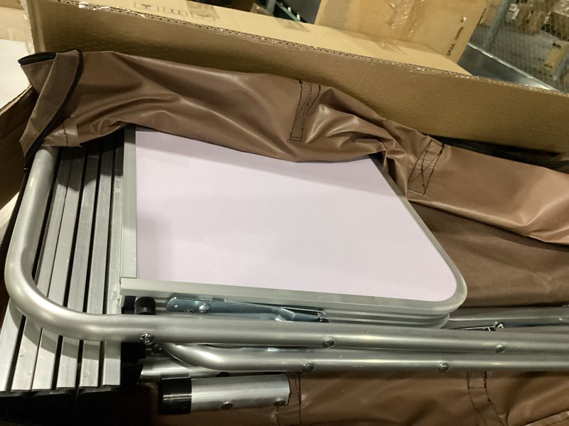 Condition photo showing Good Condition for andes 4ft adjustable folding table, portable outdoor dining camping kitchen work top