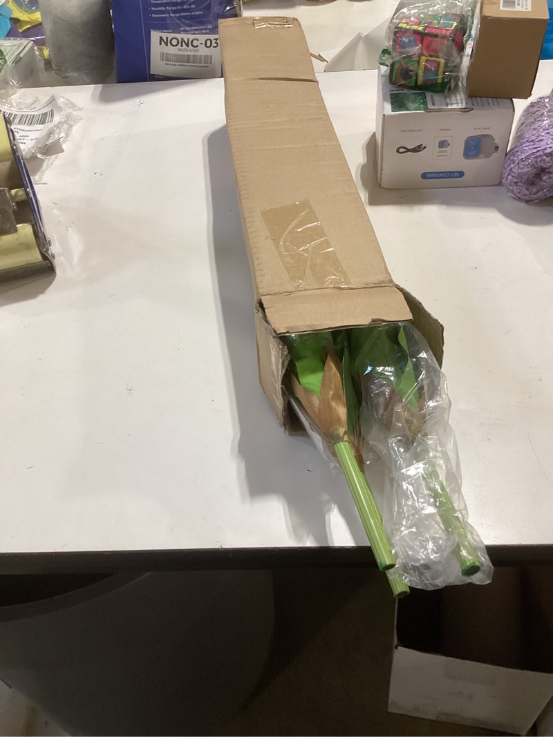 Condition photo showing New/Like New for 3pcs artificial bird's nest fern, 27.5" wide large faux fern plants (45 leaves total), uv resistant fake greenery for window box, planter, outdoor porch, patio & indoor home office decor