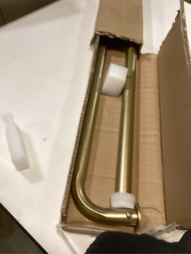 Condition photo showing Good Condition for Room Darkening Curtain Rod, Wrap Around Design, Extra-Thick 1-Inch Diameter Single Drapery Rod, Extendable Metal Rod Set for the Blackout Curtains and Sheer (Antique Gold, 28-48") 28-48" Antique Gold