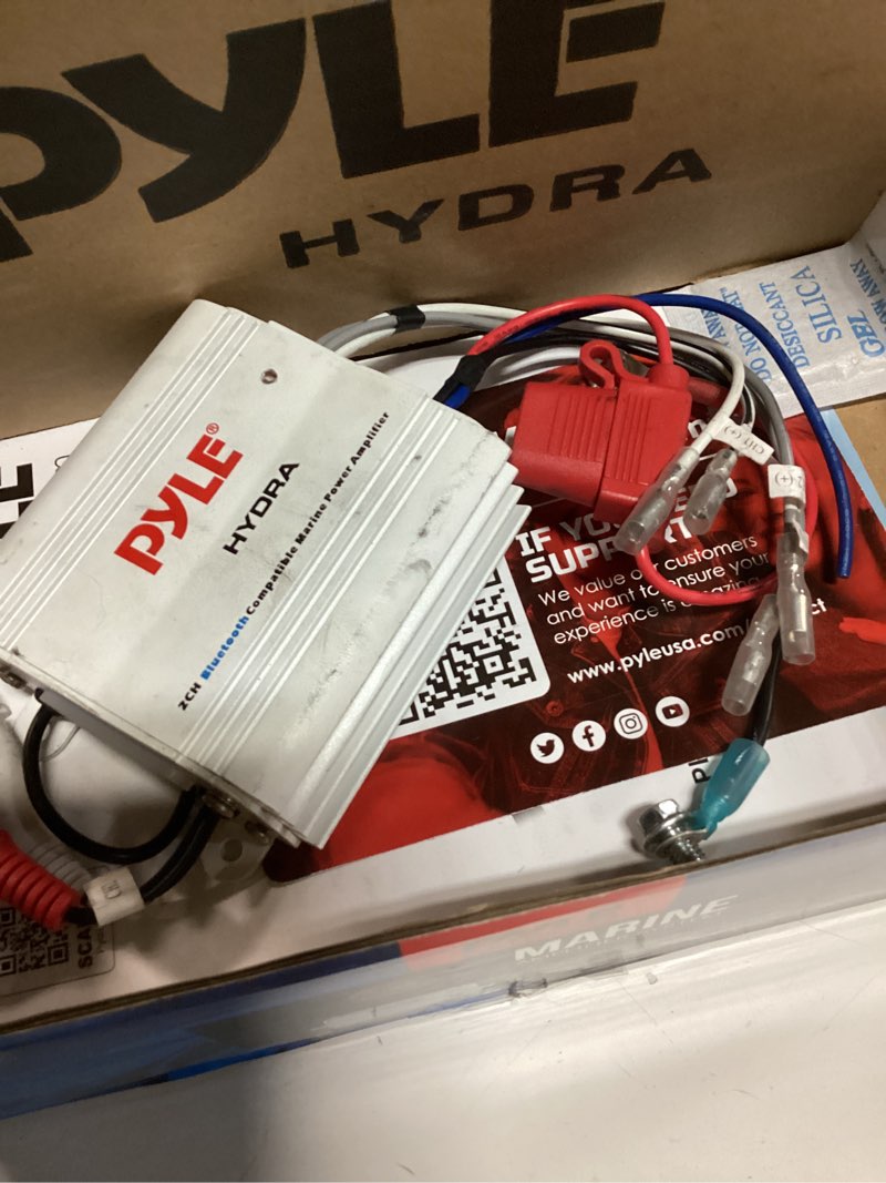 Condition photo showing Good Condition for pyle auto 2-channel bridgeable marine amplifier - 200 watt rms 4 ohm full range stereo w/ wireless bluetooth & powerful prime speaker - high crossover hd music audio multi-channel system