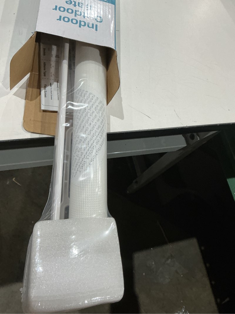Condition photo showing Good Condition for probebi retractable dog gate for the house extends to 54" wide 34" tall, gates for baby indoor, stair gate for outdoor, staris, hallways, doorways, deck, porch, need drilling