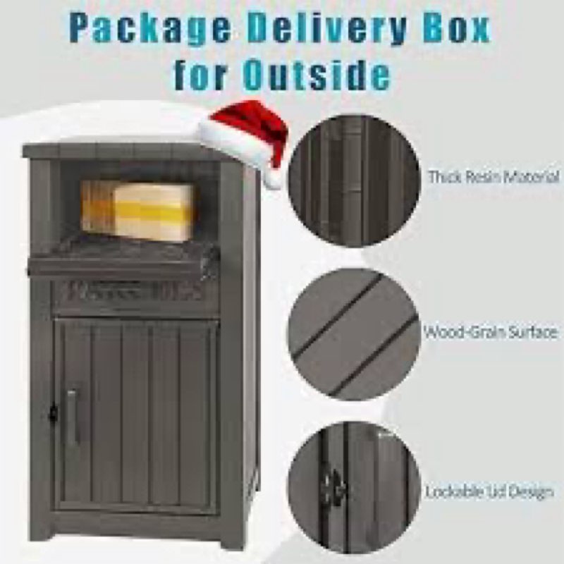 package delivery box for outside, outdoor storage with lockable secure, anti-theft parcel drop boxes outdoor package delivery and waterproof for porch, house, curbside