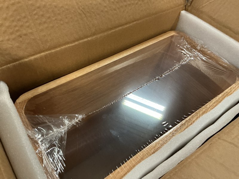 Condition photo showing Good Condition for Wooden Shelf Stackable Cube Storage Organizer, Small Bookshelf for Bedroom Decor, Office, and Home Decor, Multipurpose Wooden Bookshelves for Modern and Contemporary Spaces, (Red Oak, 1)