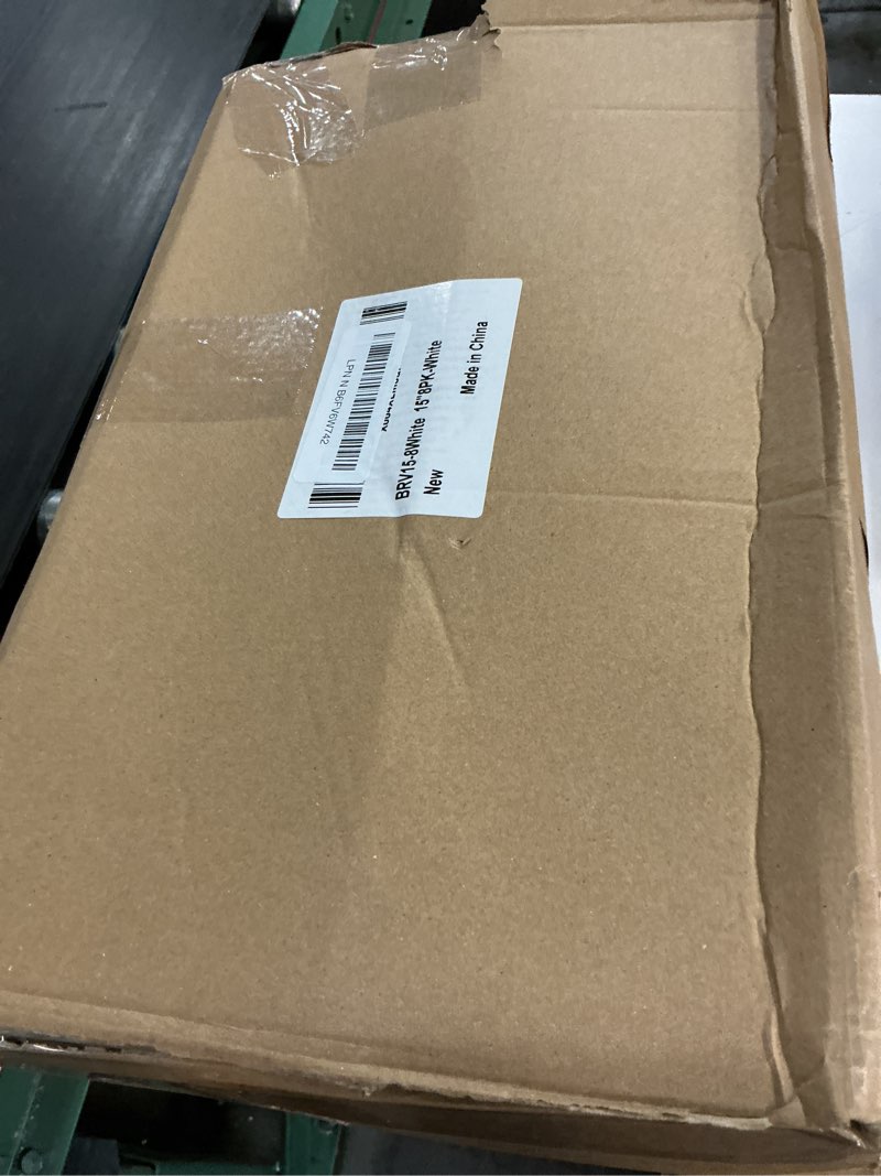 Condition photo showing Good Condition for 8pack 15 inch baseboard register vent cover,baseboard heater vent cover fits duct opening 15”, white base board diffusers heating vent for floor wall with adjustable airflow lever and 3 ways 15 inch-8pk