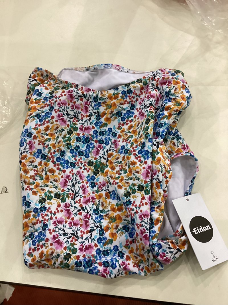 Condition photo showing Good Condition for EIDON Women's Standard Joan Short Sleeve One Piece Swimsuit Small Floralscape