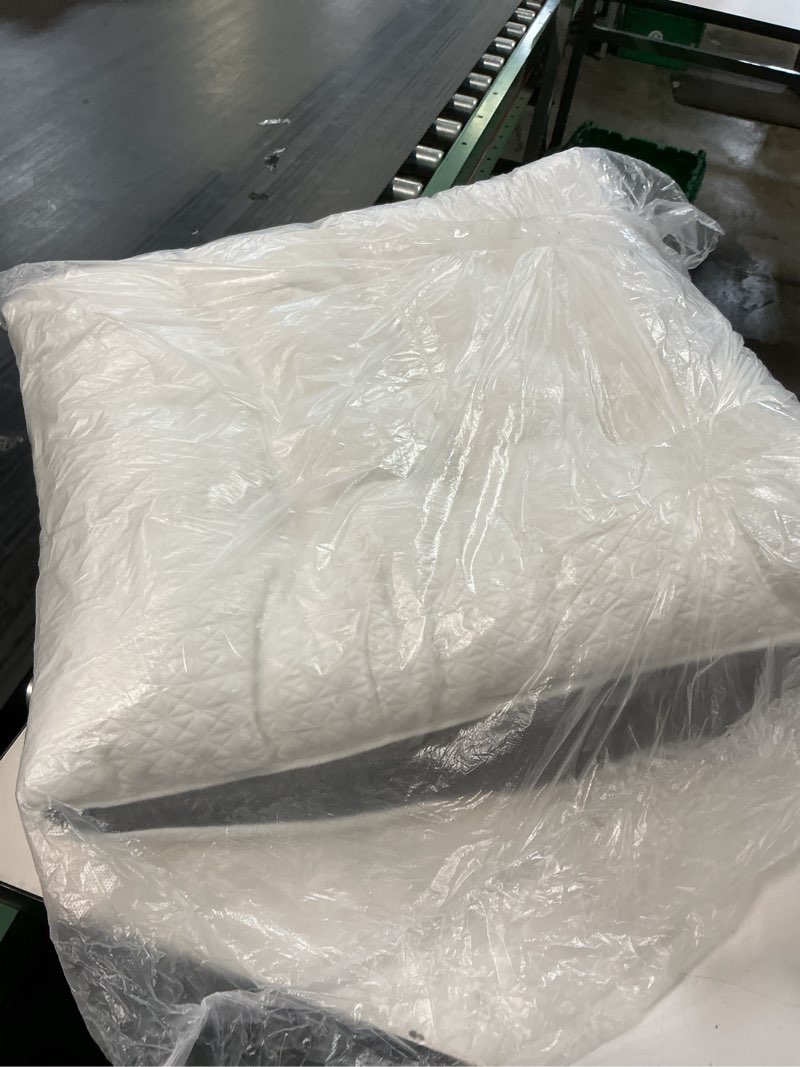 Condition photo showing Good Condition for TANYOO Bed Wedge Pillow for Sleep Apnea 10 Inch Gerd Pillow Patent Dual Layer Triangle Pillow Adjustable Shredded Memory Foam Topper Soft Support Ideal for Acid Reflux, After Surgery, Snoring 24x24x10 Inch