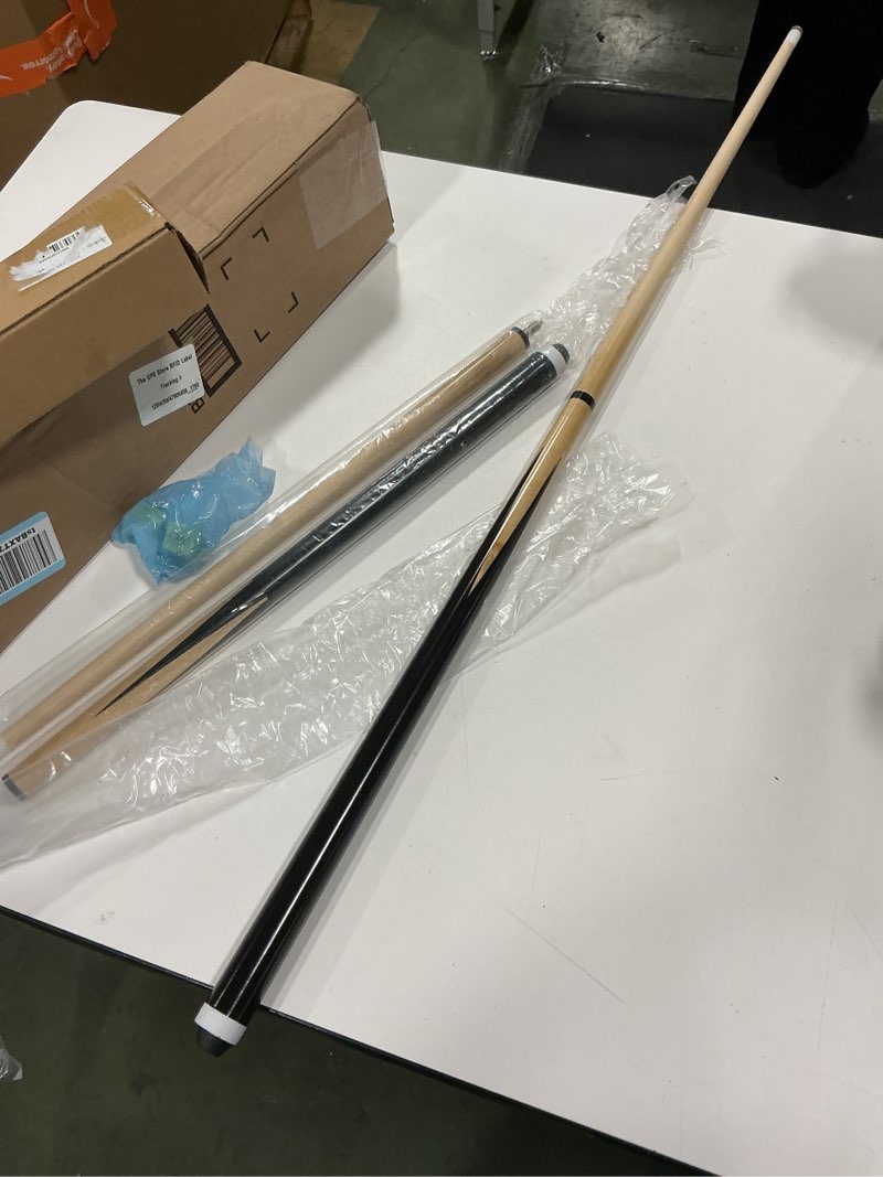 Condition photo showing New/Like New for Set of 2 42” Pool Sticks With Chalk (similar to stock photo)