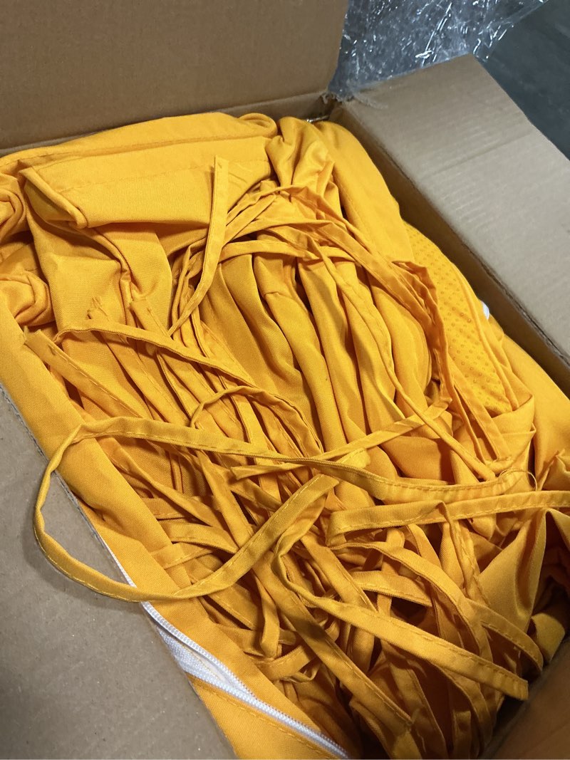 Condition photo showing Good Condition for 14 pcs outdoor patio cushion covers, replaceable waterproof furniture covers, outdoor non-slip covers with zippers, couch 3 sizes, covers only, yellow