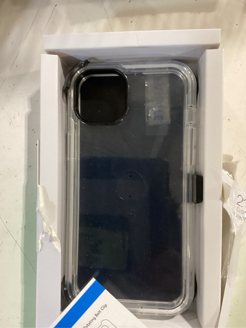 Condition photo showing Good Condition for onn rugged phone case with holster for iphone 15 plus / iphone 14 plus - clear