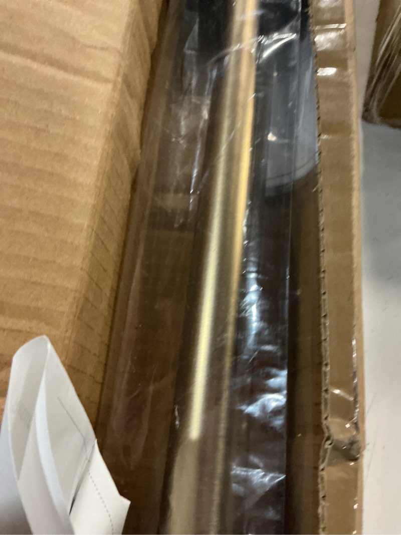 Condition photo showing Good Condition for ivilon shower tension curtain rod - adjustable spring tension rod for shower curtains, bathroom, or windows, easy to install, no drilling required, rustproof, adjustable 36 to 54 inch warm gold 36" to 54" warm gold