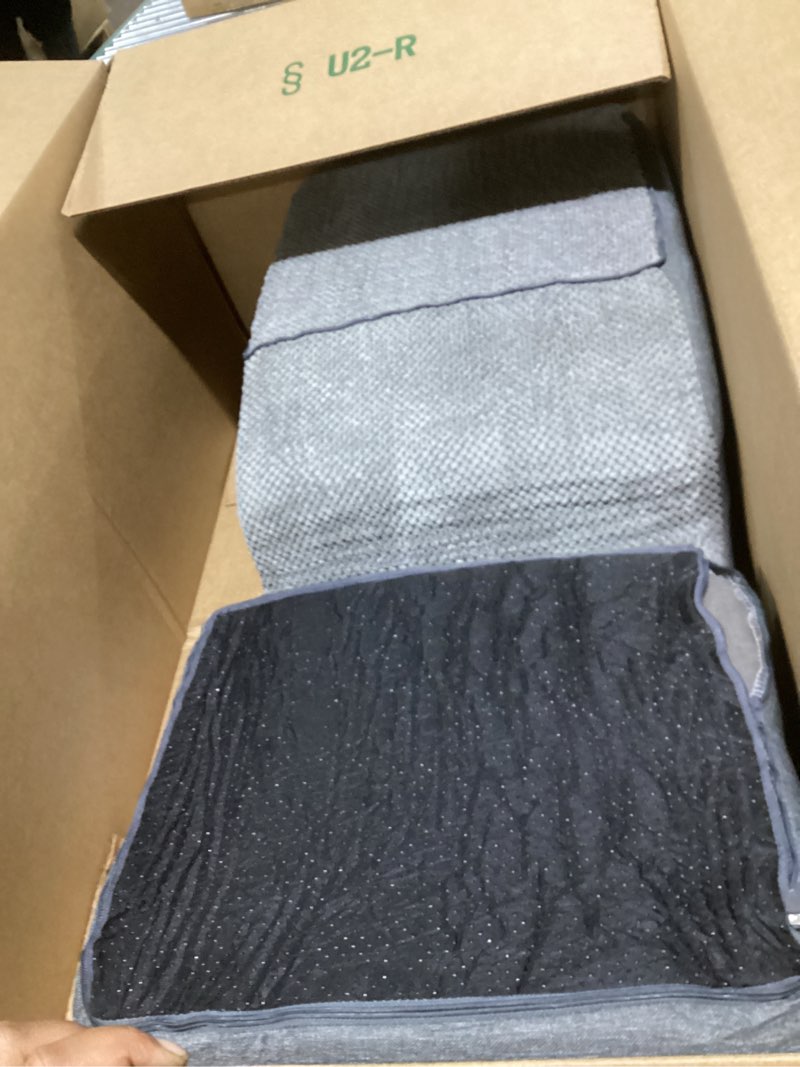 Condition photo showing Good Condition for dog stairs 4 steps for small dogs and cats to get on high beds, couch or car, pets can climb, sit, lie down or perch to look out windows on the spliceable ramp, provides support, grey?19" h?