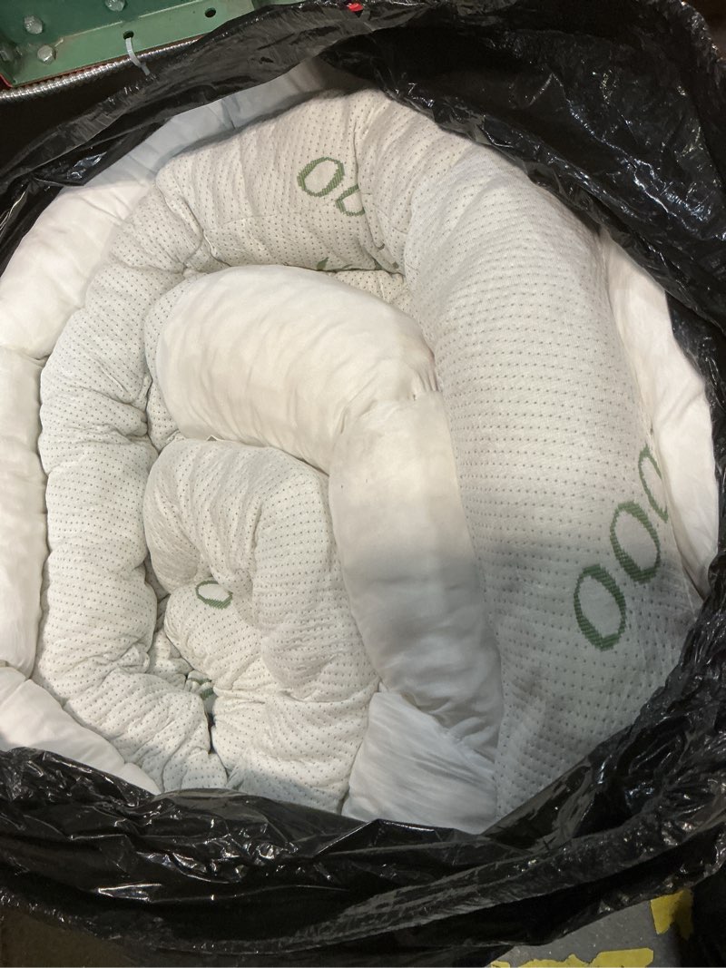 Condition photo showing Good Condition for 5 inch memory foam mattress topper king size, breathable viscose made from bamboo pillow top mattress pad cover, ultra soft bed topper with 2000 gsm foam filling for pain relief, white,78x80x5 in white king