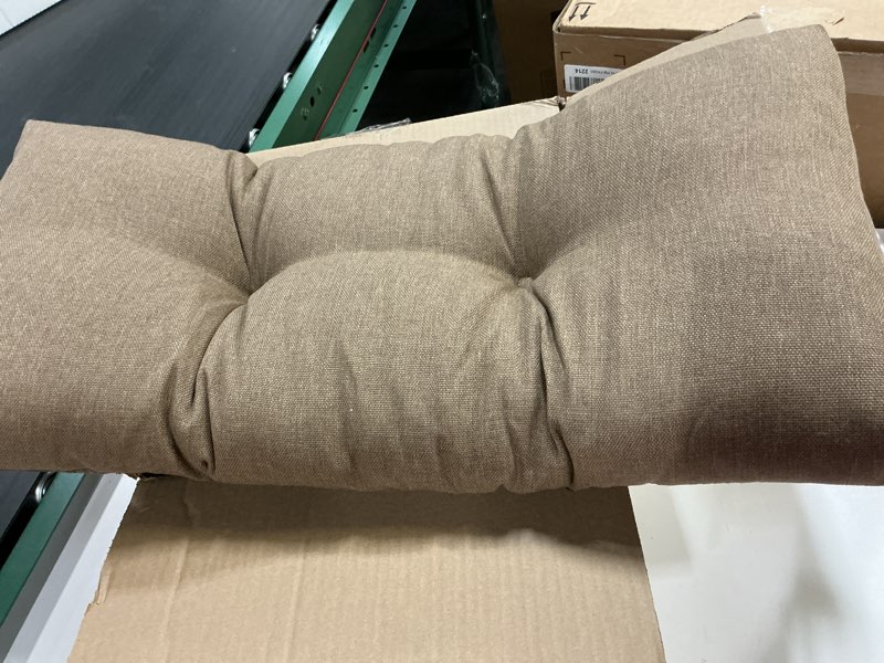 Condition photo showing Good Condition for Klear Vu The Gripper Omega Non-Slip Tufted Bench Cushion for Indoor Furniture, Entryway Storage, Bay Window, Corner Nook or Piano Seat, 27 Inches, 06 Gold 27 Inches 06 Gold