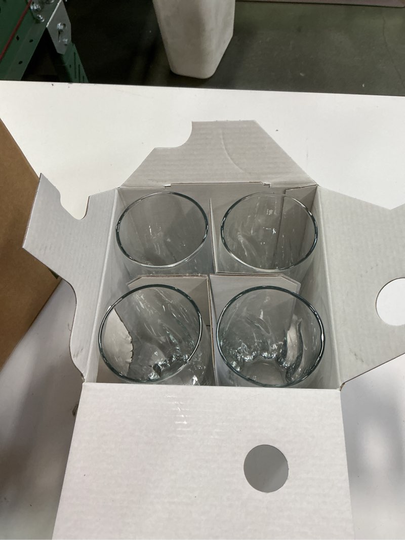 Condition photo showing Good Condition for Anchor Hocking 16 Ounce Central Park Drinking Glasses (4-piece, clear, dishwasher safe)