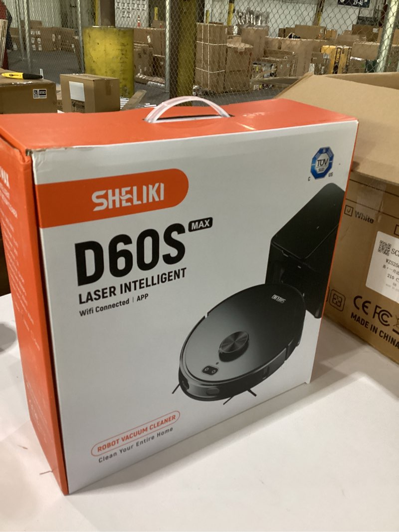 Condition photo showing New/Like New for Robot Vacuum and Mop, 3-in-1 Robotic Vacuums Cleaner with LiDAR Navigation Smart Mapping & Max Strong 6000Pa Suction, Self Emptying Bases for 70 Days-White D60S MAX -White