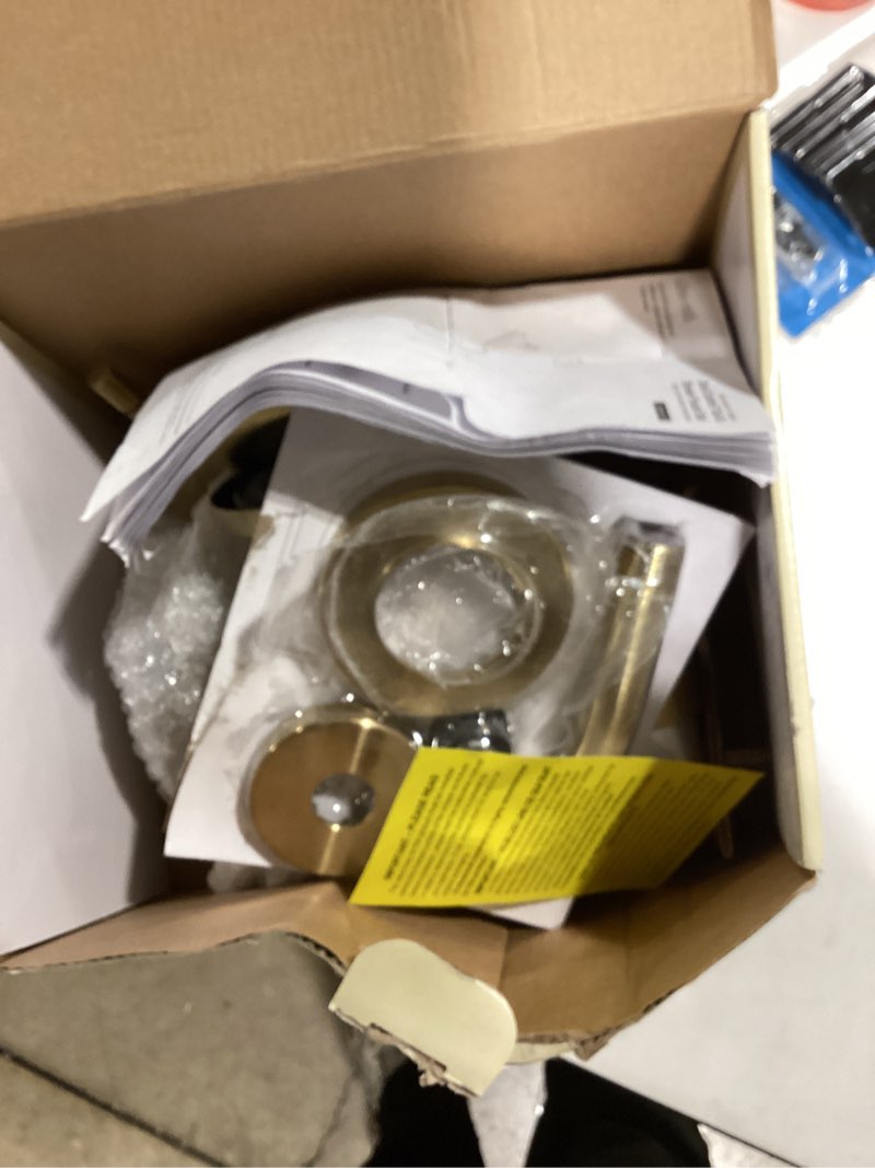  allen + roth harlow brushed gold 2-handle single function 6-in round bathtub and shower faucet (