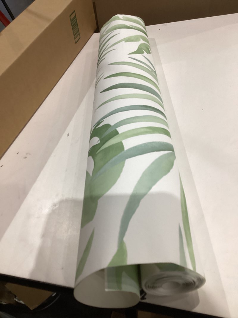 Condition photo showing Good Condition for york wallcoverings candice olson psw1413rl aloe paradise palm premium peel and stick wallpaper