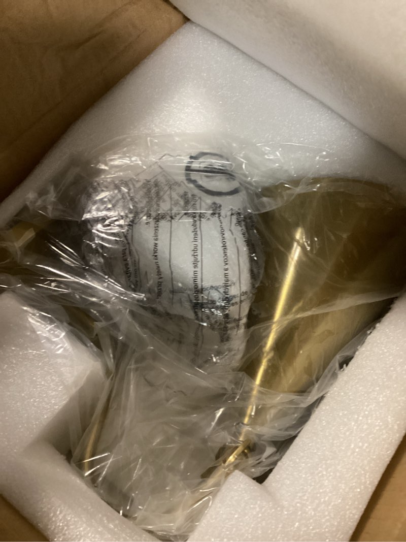 Condition photo showing New/Like New for modern brass wall sconces with movable metal shape, goose neck style metal bedside lamp wall light fixture, room decor picture light, bedroom decor reading light, wall lamp for bathroom