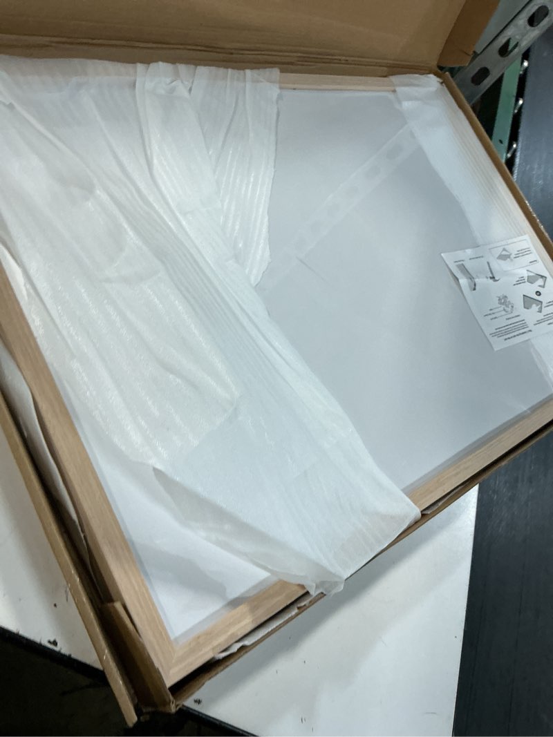 Condition photo showing Good Condition for yaetm 16x24 picture frame set of 2, natural solid oak wood poster frame 16x24 for wall gallery, horizontal and vertical wall mount (2 pack, oak) 16"x24", 2 pack oak