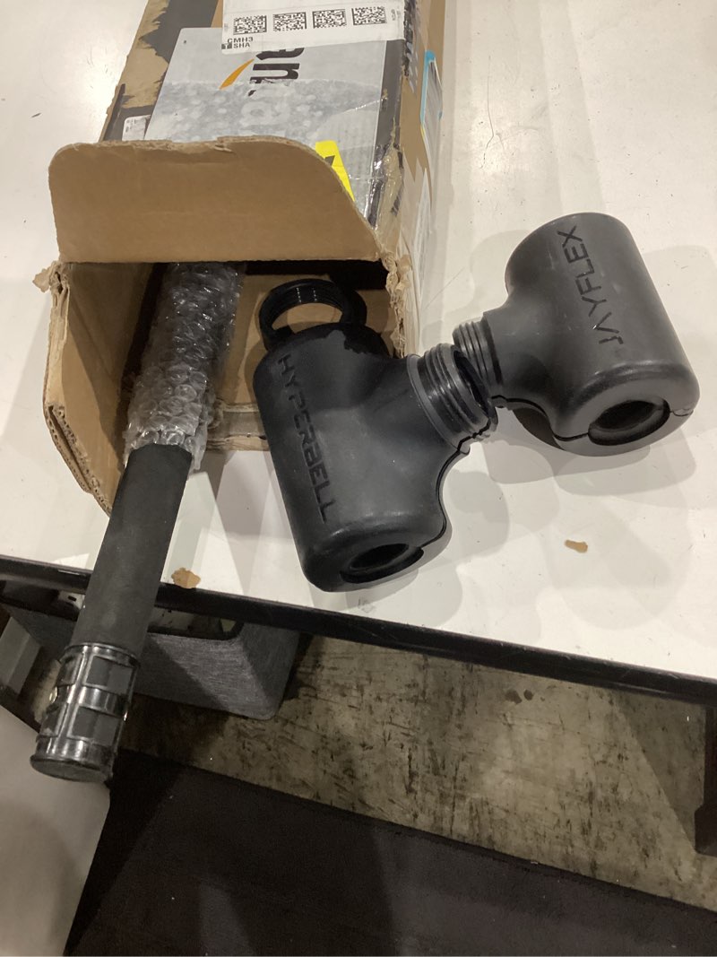 Condition photo showing As Is for jayflex hyperbell dumbbell converter - convert dumbbells to barbell set and kettlebell for home fitness - adjustable & up to 200 lb capacity weight barbell for weight lifting