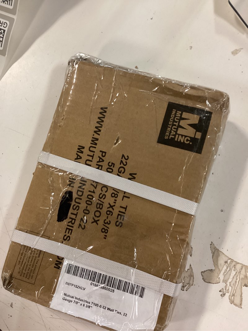 Condition photo showing New/Like New for Mutual Industries Wall Ties  22 Gauge 7/8  x 6 3/8  500/pk