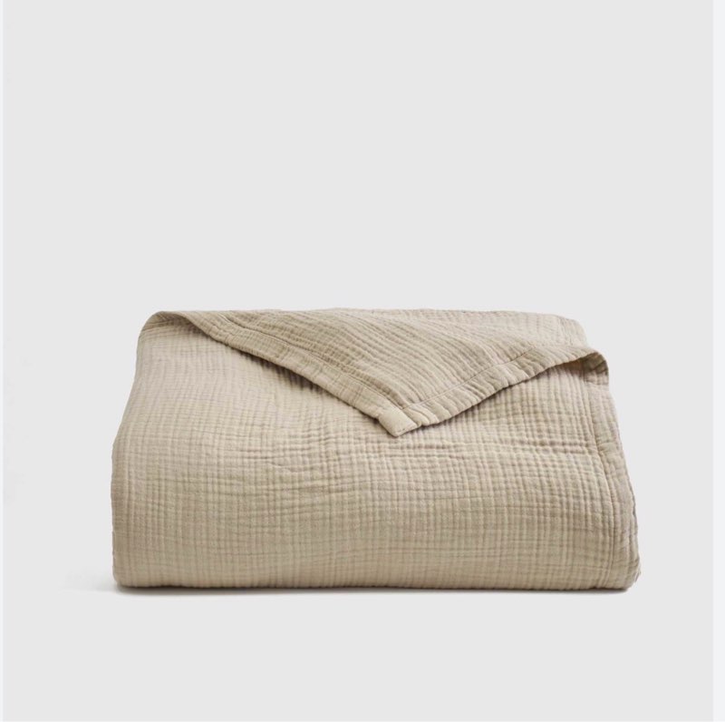 Organic Cotton Gauze Blanket King/Cal King,  dune 
