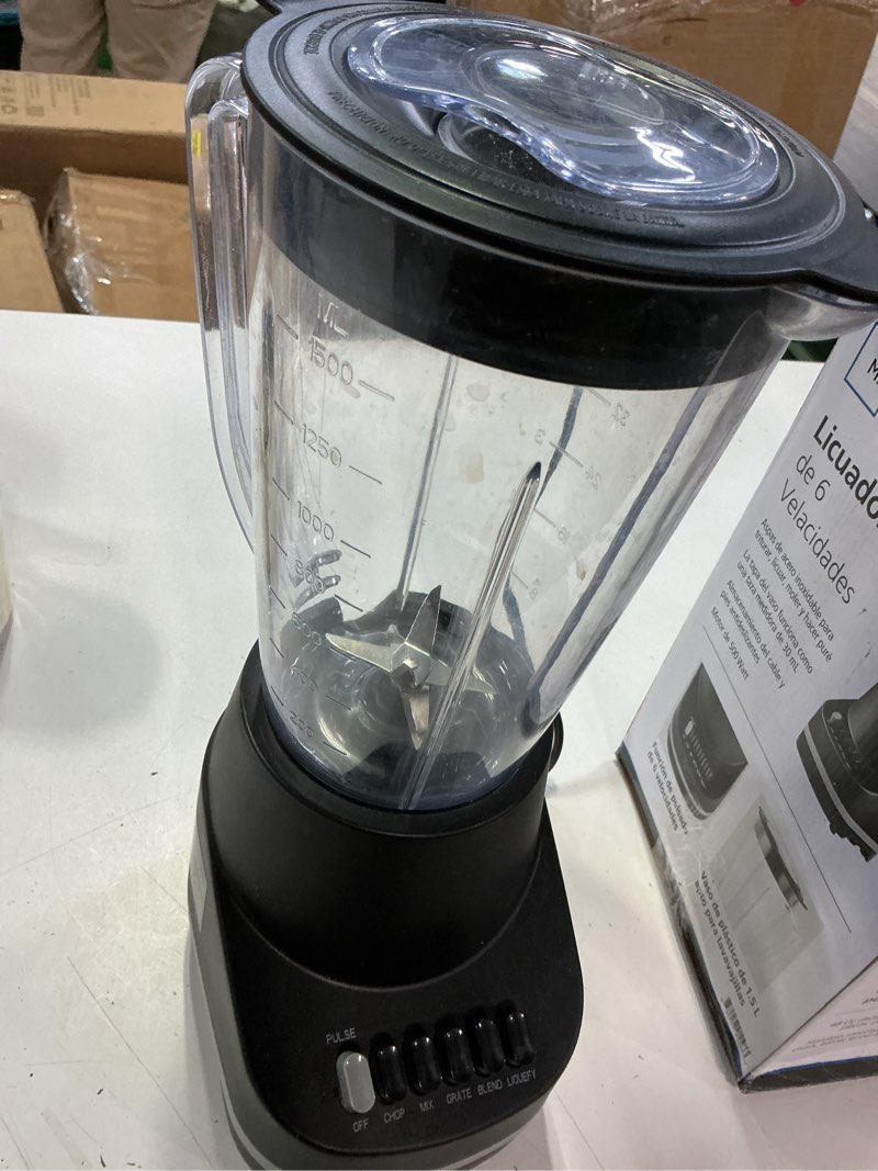 Condition photo showing Good Condition for mainstays 500 w 6-speed blender with 48 oz/1.5 l jar , black