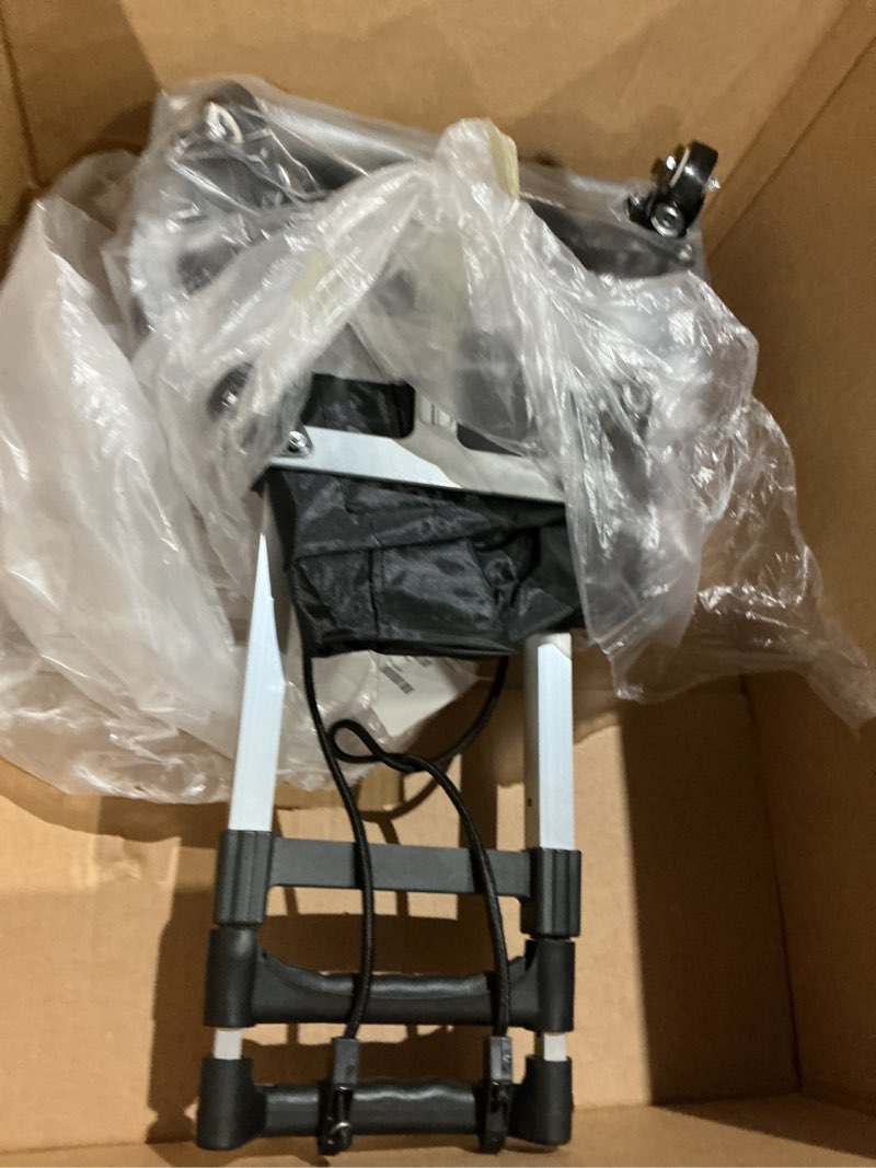 Condition photo showing Good Condition for dolly cart, aluminum folding hand truck with swivel handle, heavy duty utility dolly foldable trolley with elastic cord, wheels for moving, warehousing, shopping and more