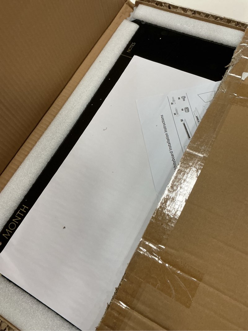 Condition photo showing Good Condition for Glass Dry Erase Whiteboard,Monthly Calendar Whiteboard,18" x 24",Frameless Glass White Board for Home,School,Office,Blace Surface(GlassA-BK-4560) 18" x 24" Monthly Black A