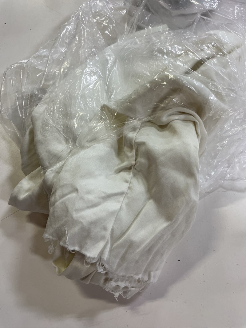 Condition photo showing As Is for 100% mulberry silk pillowcase, king, white
