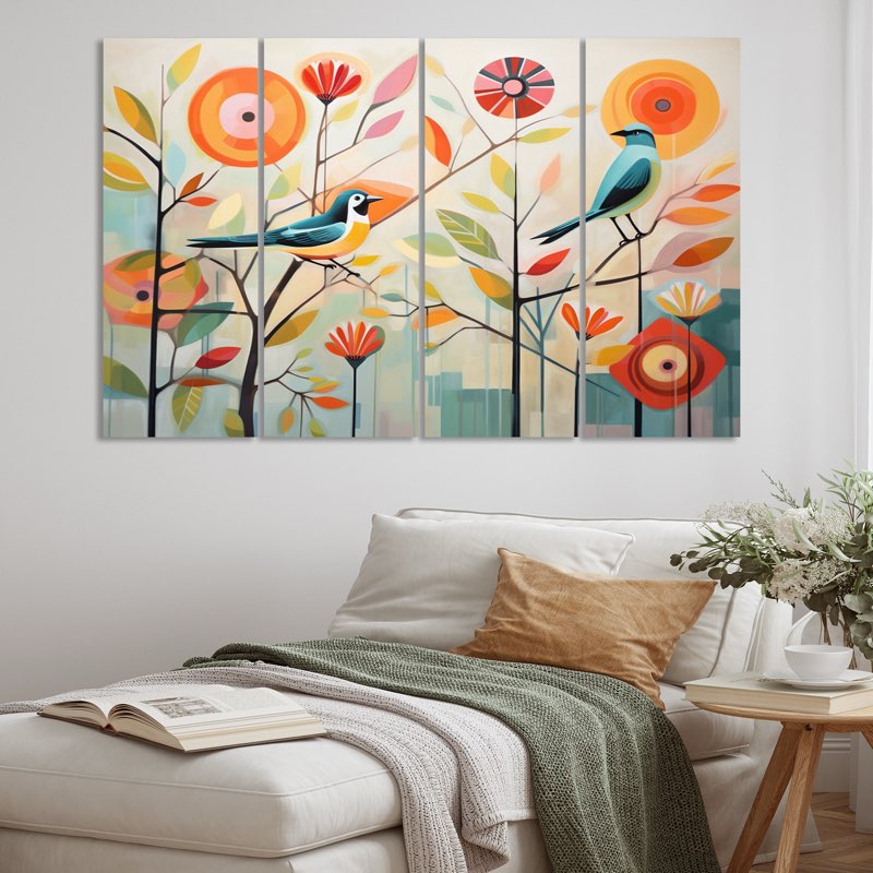 “ Green Mid Century Mod Nature IV “