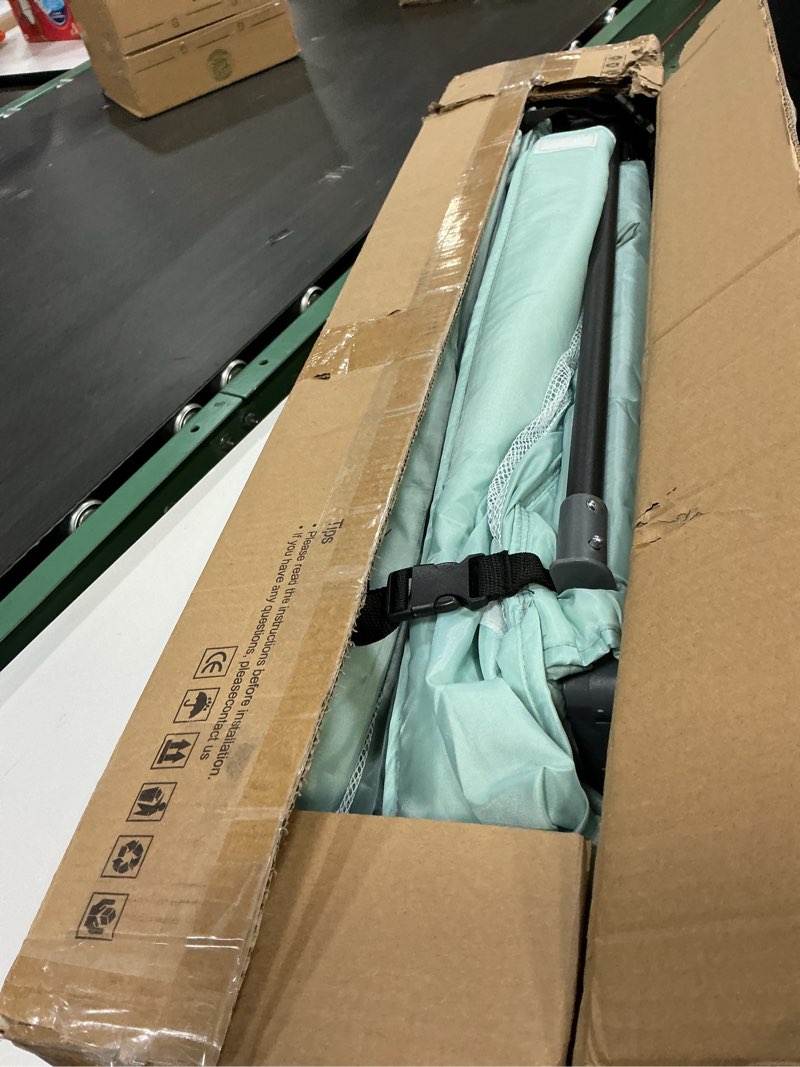 Condition photo showing Good Condition for Foldable Playpen for Babies and Toddlers, 71"x59" Inches Portable Playpen with Mat, Kids Collapsible Play Pen with 2 Handlers, Indoor & Outdoor Baby Play Area with Visible Mesh (Light Green) 71"x59" Light Green