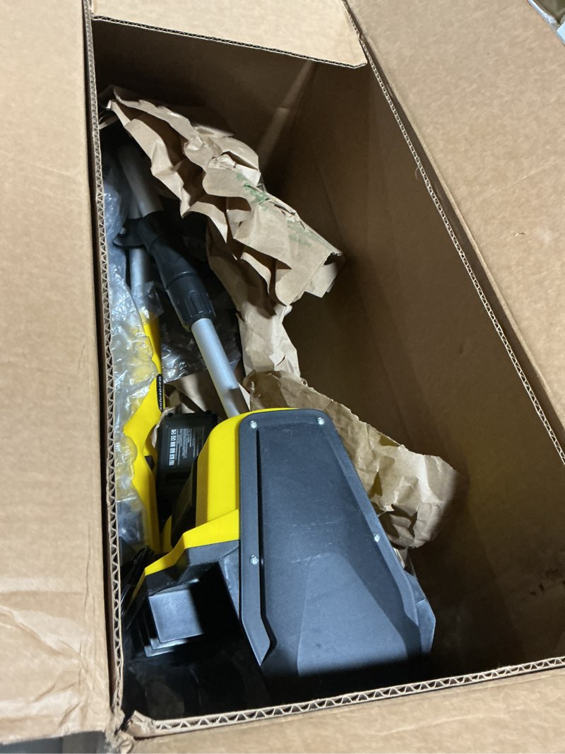 Condition photo showing Good Condition for Cordless Snow Shovel, 21V Cordless Electric Snow Blower with Battery and Charger, 19FT Throw Distance, Lightweight 9.9lb for Driveway, Sidewalk, Steps, Patio(Yellow)