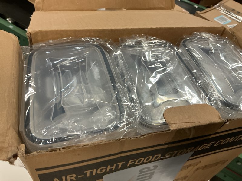 Condition photo showing Good Condition for PRAKI Airtight Food Storage Containers Set with Lids - 24 PCS, BPA Free Kitchen and Pantry Organization, Plastic Leak-proof Canisters for Cereal Flour & Sugar - Labels & Marker Black