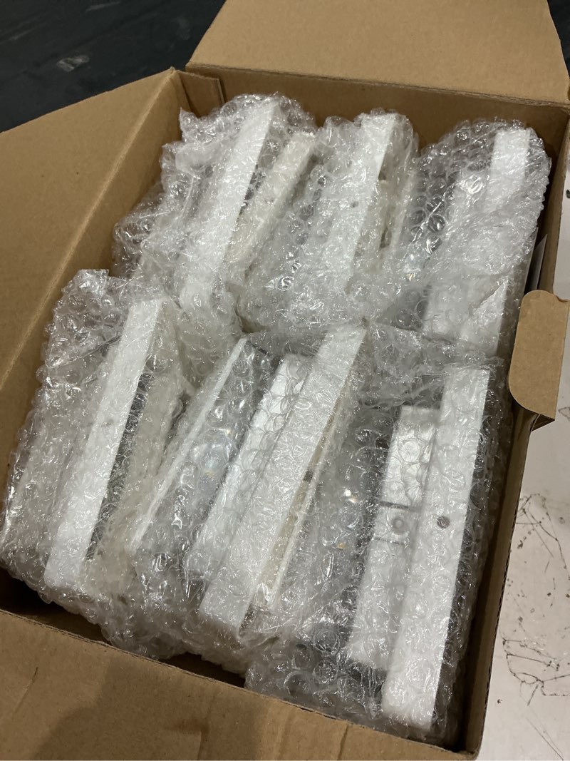 Condition photo showing Good Condition for solar post cap lights, 6 pack upgraded outdoor deck fence post solar lights for 4x4 5x5 wood/vinyl posts, ip65 waterproof, 10-12 hours warm white glow for garden/patio/porch - white white 6 pack warm white