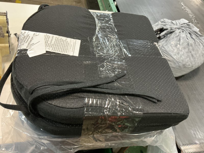 Condition photo showing Good Condition for basic beyond chair cushions for dining chairs 4 pack, kitchen chair cushions with ties and non slip backing, 16 x 16 inches chair pads for dining chairs (black) black 16"x16"x2"(pack of 4)