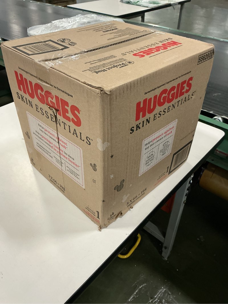 Condition photo showing New/Like New for Huggies Size 1 Diapers, Skin Essentials Baby Diapers, Size 1 (8-14 lbs), 198 Count (3 Packs of 66) Size 1 198
